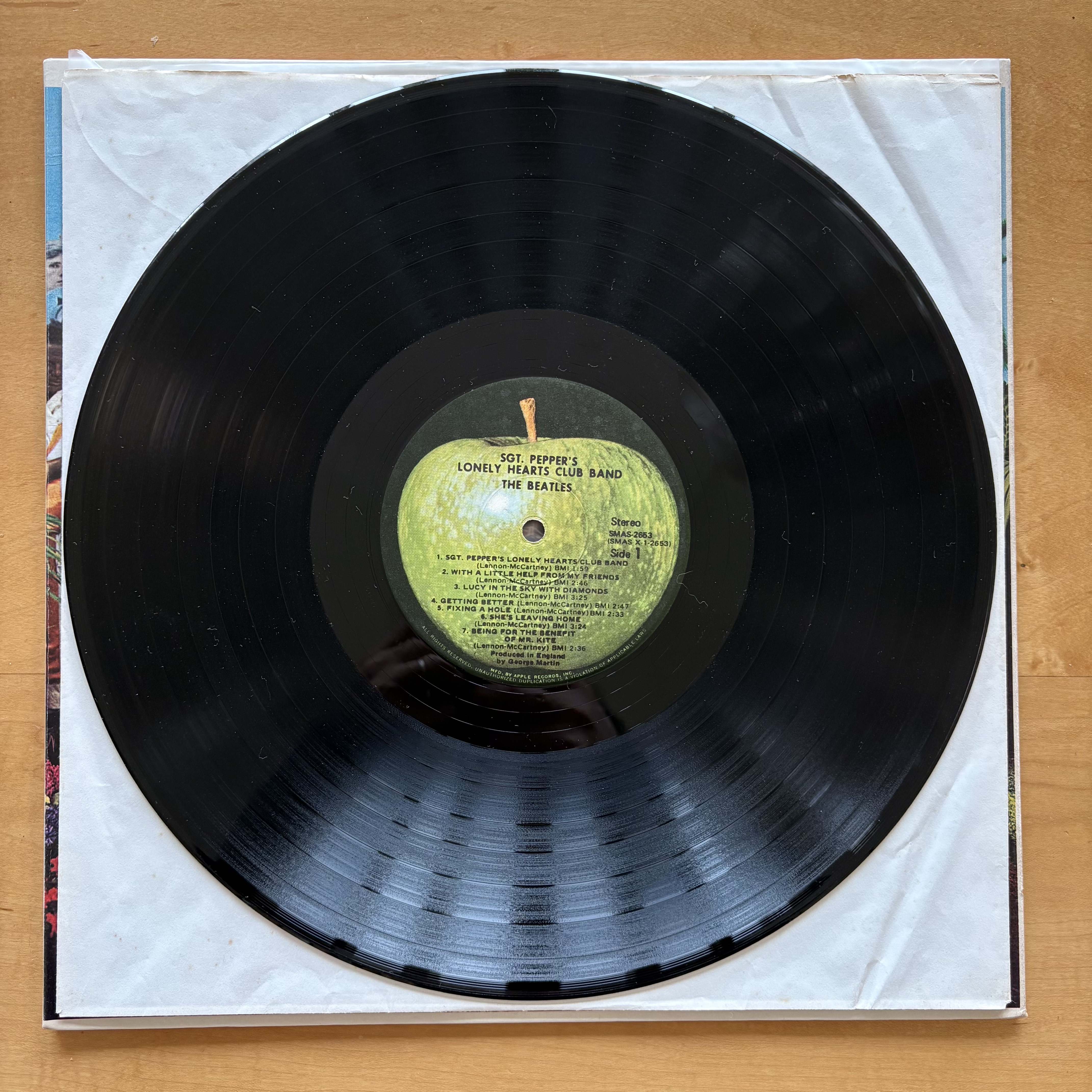 Apple レーベル — 緑のリンゴラベルのレコード盤面